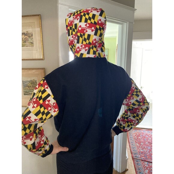 Maryland Flag & Skull Hoodie Hooded Sweatshirt Mens Large NASCAR - Picture 2 of 9